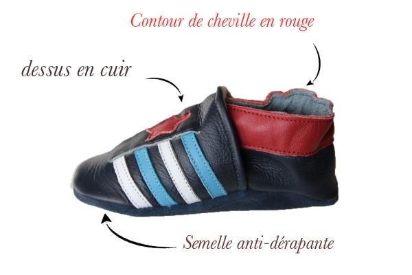 Chaussons en cuir souple - Foot Français